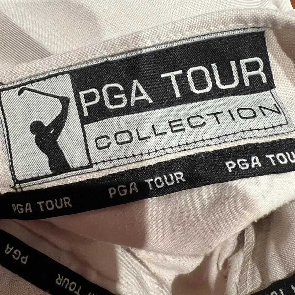 PGA Tour Collection Pleated Front Golf Shorts Khaki Men’s size 30